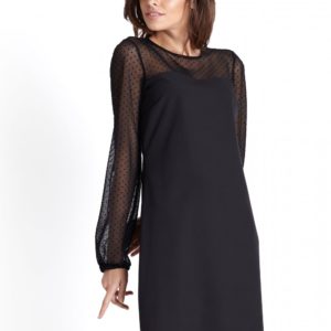 TRAPEZOWA SUKIENKA DANIELA - CZARNY