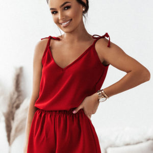 Komplet - piżamka Glen - CZERWONY