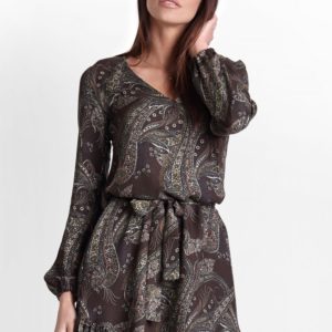 SUKIENKA MASHA W STYLU BOHO - KHAKI