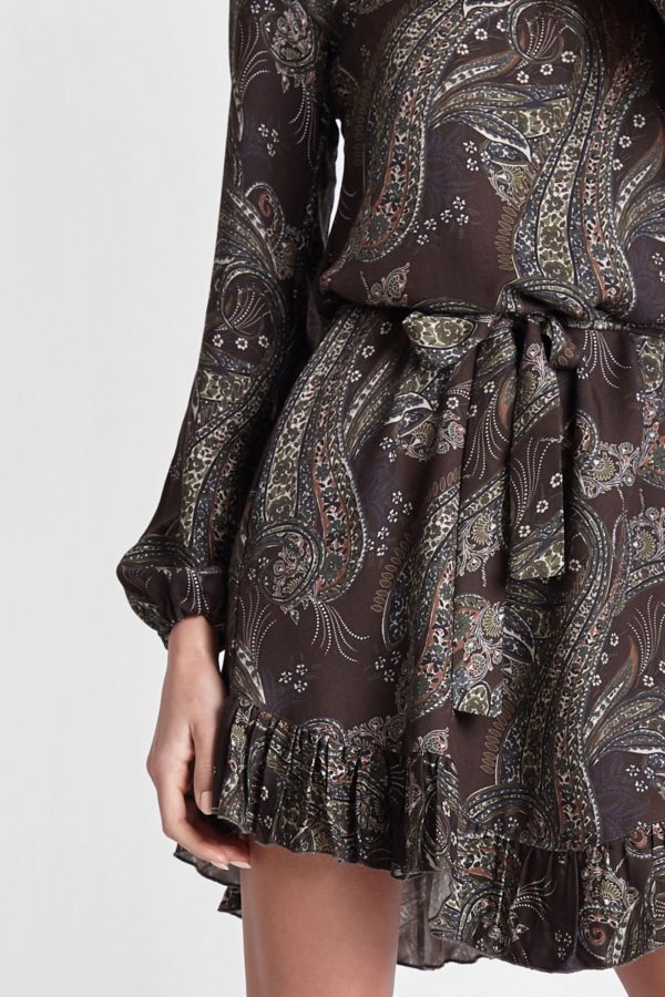 SUKIENKA MASHA W STYLU BOHO - KHAKI - obrazek 4