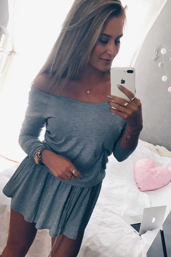 SUKIENKA AGNES - SZARY - obrazek 3