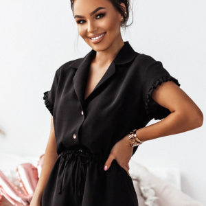 Komplet - piżamka Holly - CZARNY