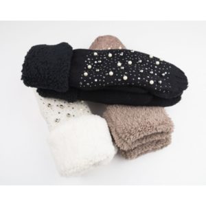 RĘKAWICZKI PEARLS BRĄZOWE REK48BR