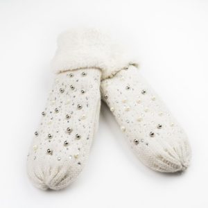 RĘKAWICZKI PEARLS KREMOWE REK48K